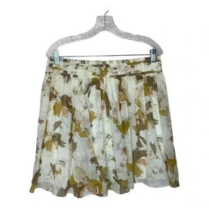 Club Monaco silk flowing skirt side zip lined size 10 EuroSummer